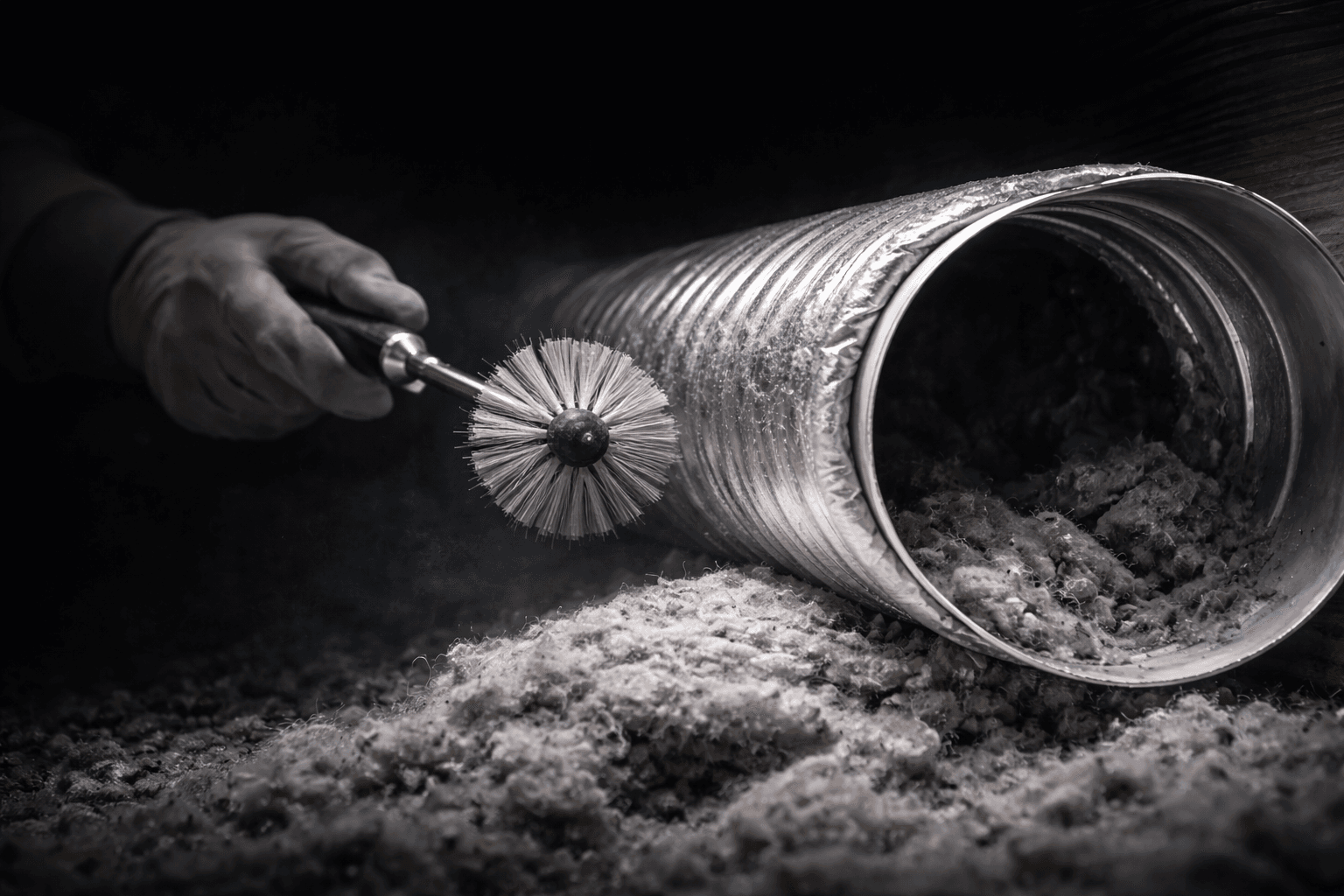 Professional dryer vent cleaning